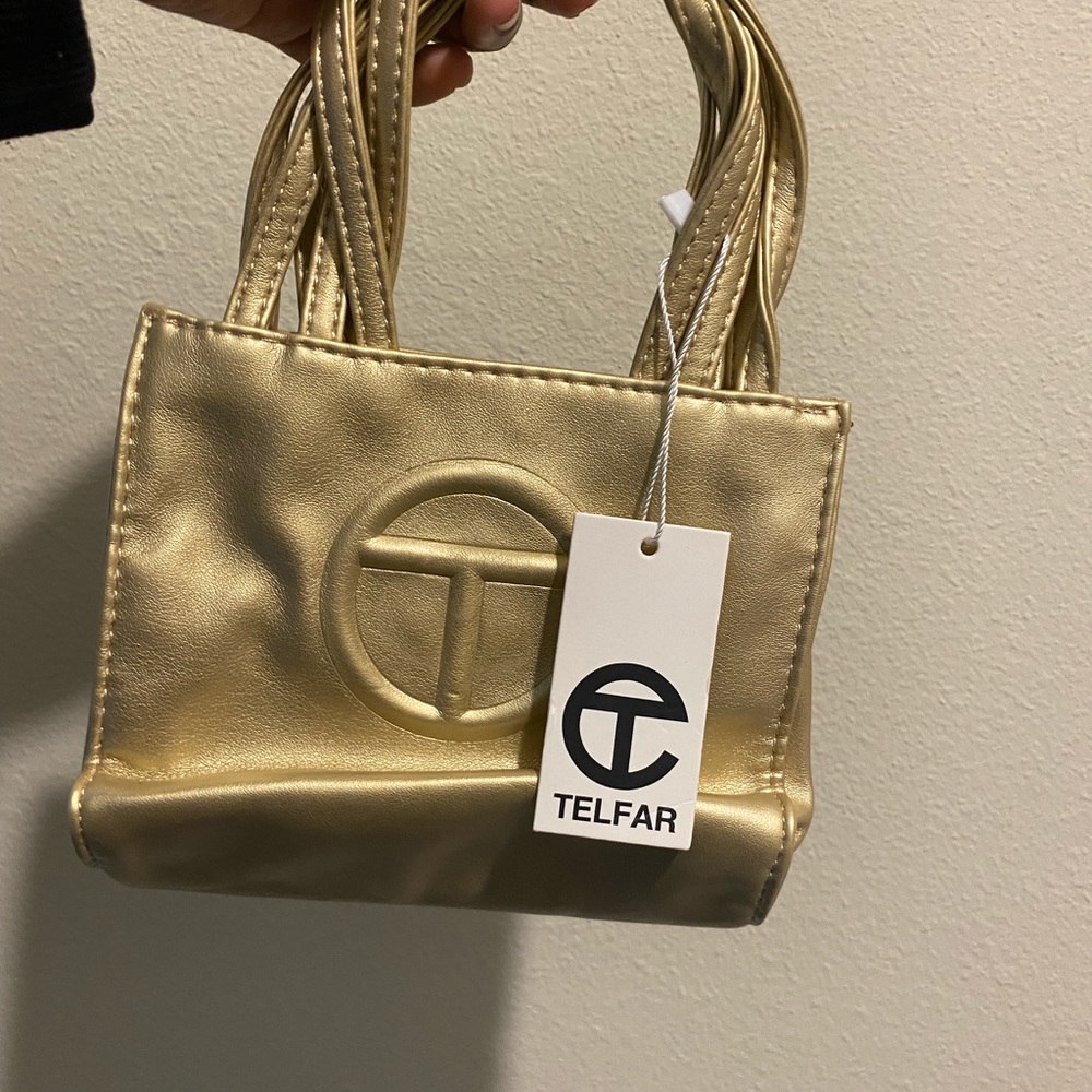 GOLD NEVER WORN TELFAR BAG
